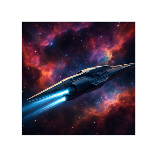 Galactic Voyager - Transparent Outdoor Stickers, Square, 1pc