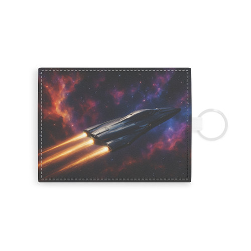 Galactic Voyager - Saffiano Leather Card Holder