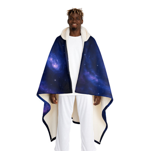 Galactic Odyssey - Hooded Sherpa Fleece Blanket