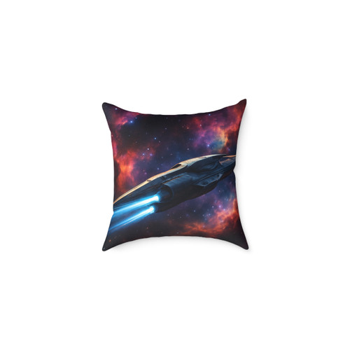 Galactic Voyager - Square Poly Canvas Pillow