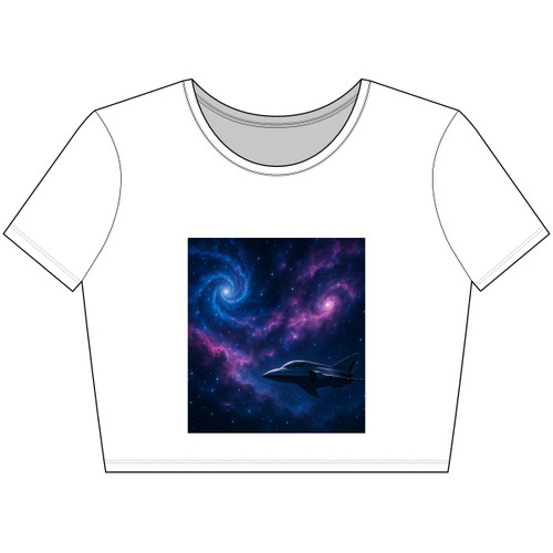 Galactic Odyssey - Women’s Poly-Cotton Crop Tee