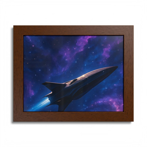 Galactic Odyssey - Framed Poster, Multi-Color