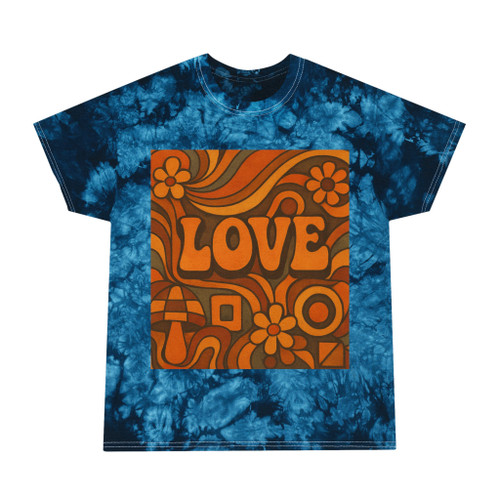 Groovy '70s Psychedelic Pop - Tie-Dye Tee, Crystal