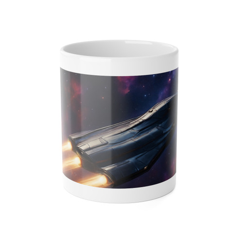 Galactic Voyager - White Ceramic Mug, 11oz