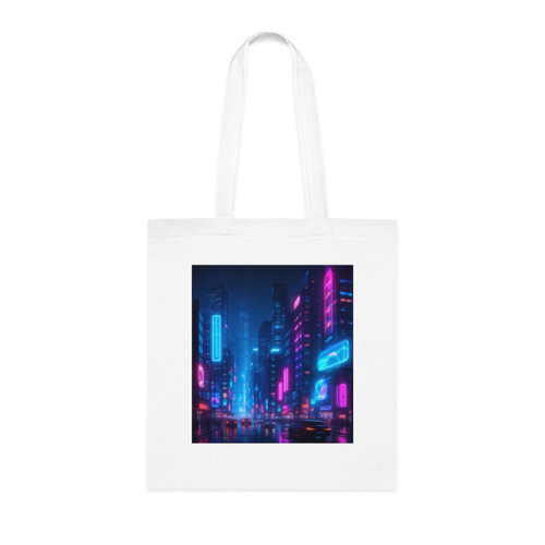 Cyberpunk Dreamscape - Cotton Tote