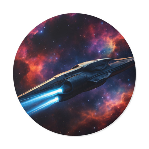 Galactic Voyager - Round Vinyl Stickers