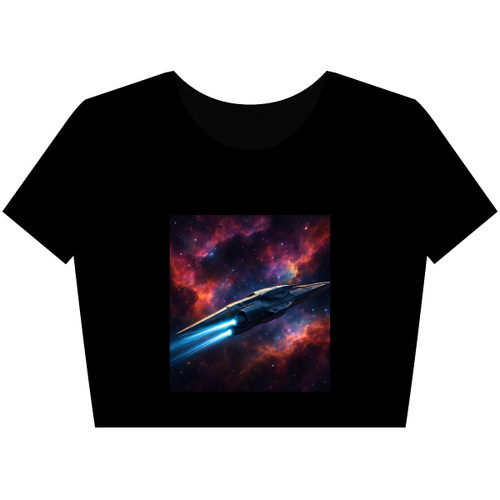 Galactic Voyager - Women’s Poly-Cotton Crop Tee