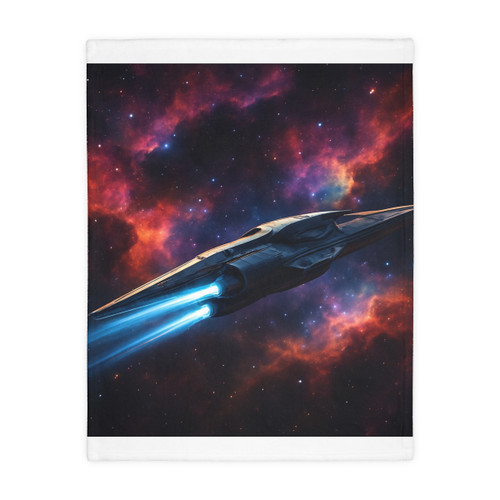 Galactic Voyager - Velveteen Microfiber Blanket (Two-sided print)