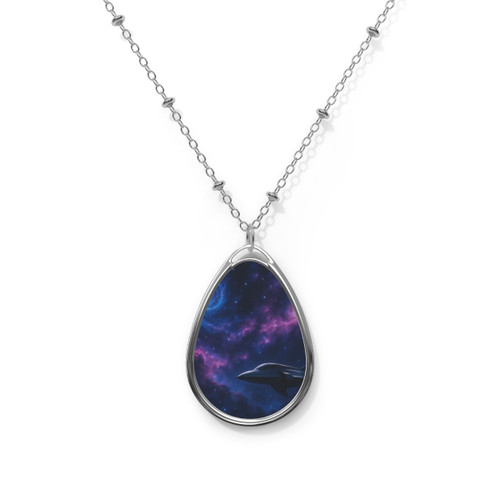 Galactic Odyssey - Oval Necklace