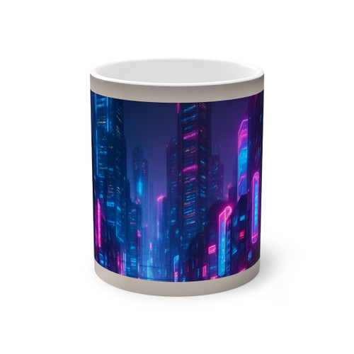 Cyberpunk Dreamscape - Color-Changing Mug, 11oz