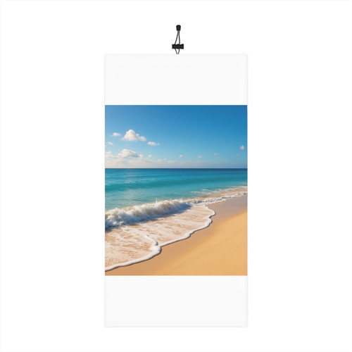 Serene Coastal Bliss - Winter Neck Gaiter With Drawstring