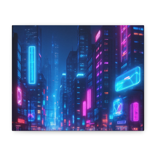 Cyberpunk Dreamscape - Matte Canvas, Stretched, 1.25"