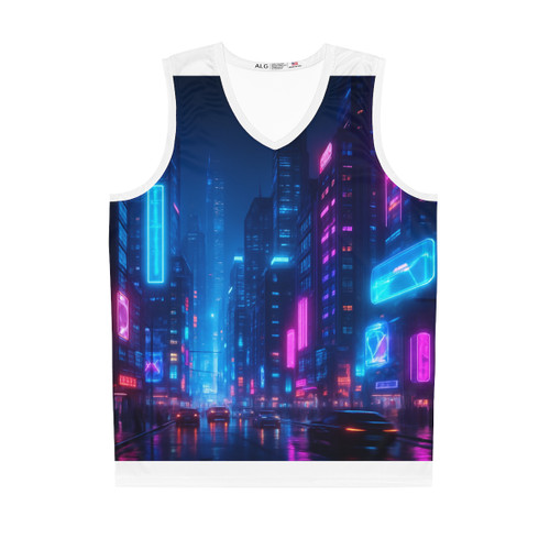 Cyberpunk Dreamscape - Basketball Jersey (AOP)