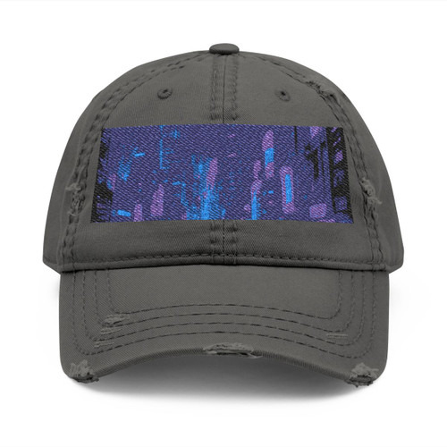 Cyberpunk Dreamscape - Distressed Dad Hat (Embroidery)