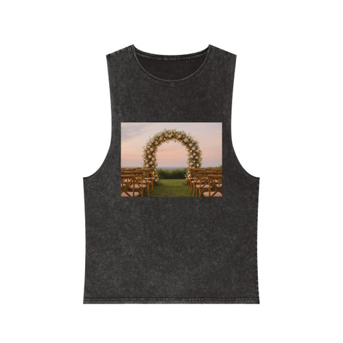 Ethereal Garden Bliss - Unisex Stonewash Tank Top
