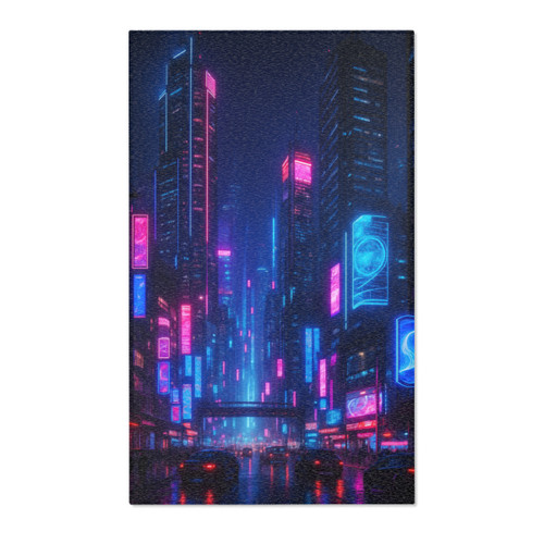 Cyberpunk Dreamscape - Area Rugs 