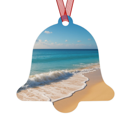 Serene Coastal Bliss - Metal Ornaments