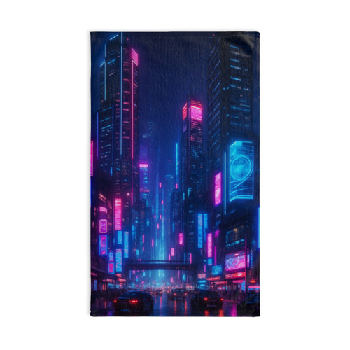 Cyberpunk Dreamscape - Hand Towel
