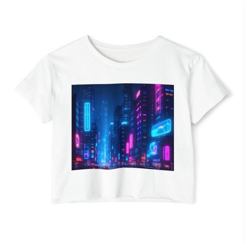 Cyberpunk Dreamscape - Women's Festival Crop Top