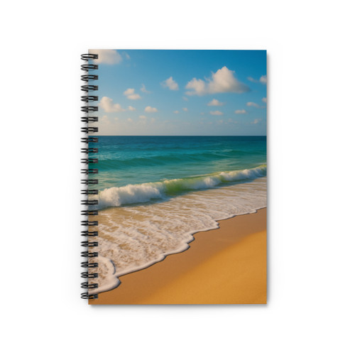 Serene Coastal Bliss - Spiral Notebook - Ruled Line