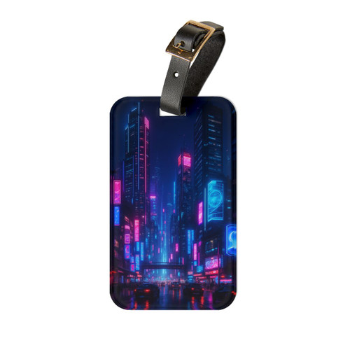 Cyberpunk Dreamscape - Luggage Tag