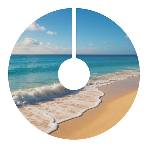 Serene Coastal Bliss - Christmas Tree Skirts