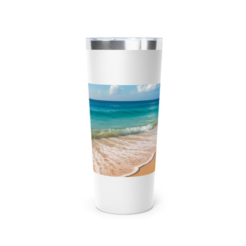 Serene Coastal Bliss - Copper Vacuum Insulated Tumbler, 22oz