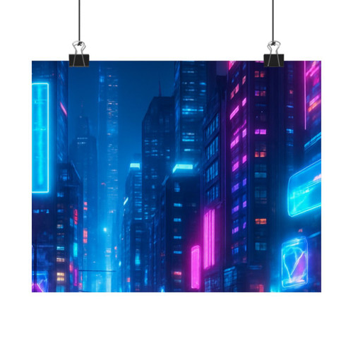 Cyberpunk Dreamscape - Matte Horizontal Posters