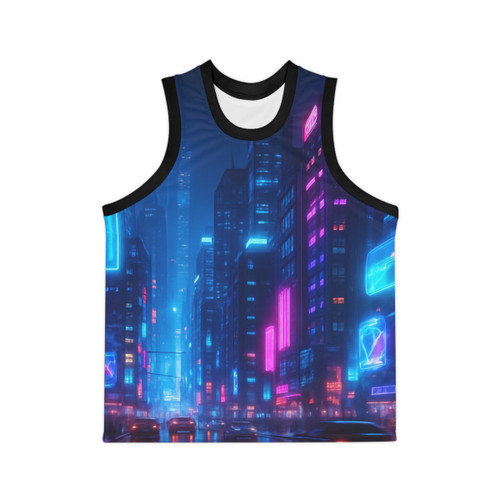 Cyberpunk Dreamscape - Unisex Basketball Jersey (AOP)