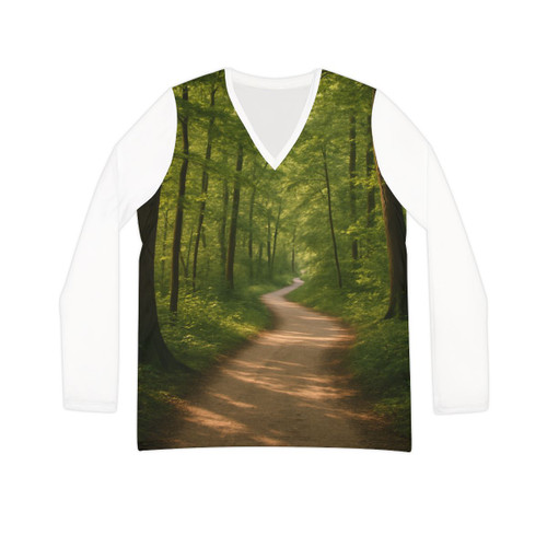 Path of Enlightenment - Women's Long Sleeve V-neck Shirt (AOP)