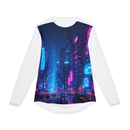 Cyberpunk Dreamscape - Men's UV Protection Long Sleeve Shirt (AOP)