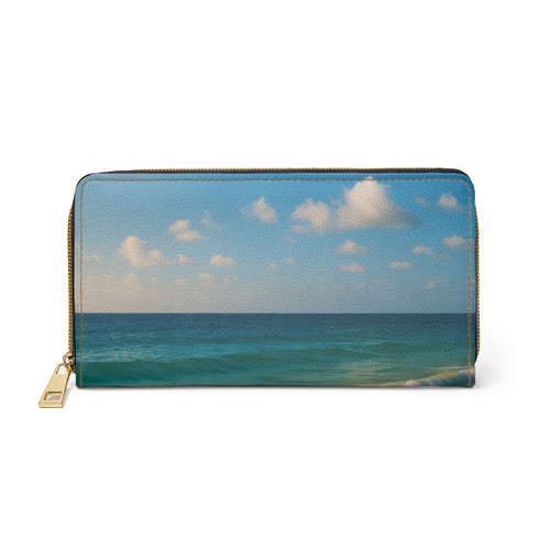 Serene Coastal Bliss - Zipper Wallet
