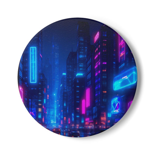Cyberpunk Dreamscape - Ceramic Coaster