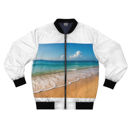 Serene Coastal Bliss - Men's Bomber Jacket (AOP)