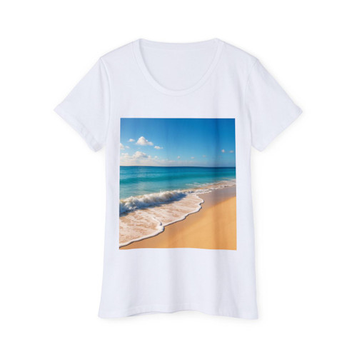 Serene Coastal Bliss - Women's Organic Short Sleeve T-Shirt