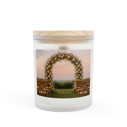 Ethereal Garden Bliss - Frosted Glass Candle, 11oz