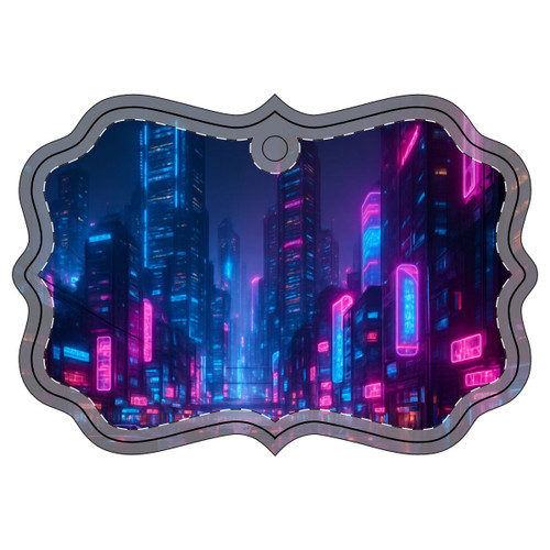 Cyberpunk Dreamscape - Acrylic Ornament (Multi-depth)