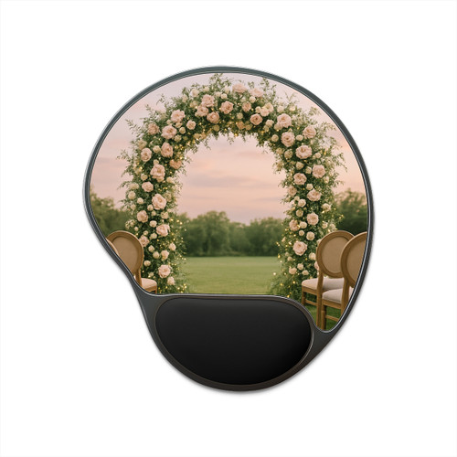 Ethereal Garden Bliss - Mouse Pad With Wrist Rest