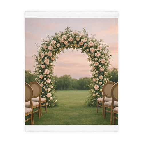 Ethereal Garden Bliss - Velveteen Microfiber Blanket (Two-sided print)