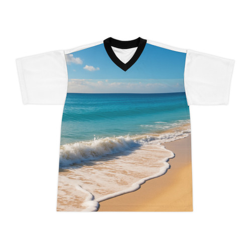 Serene Coastal Bliss - Unisex Football Jersey (AOP)