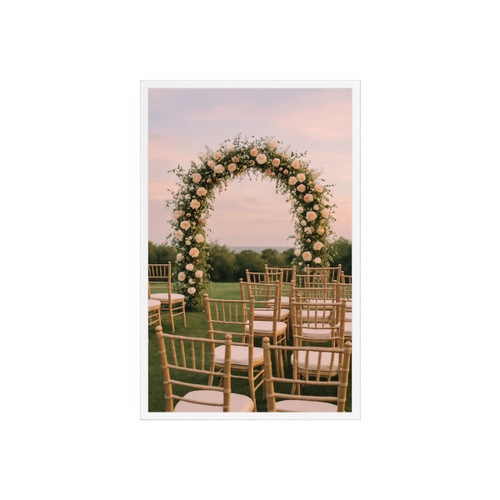 Ethereal Garden Bliss - Acrylic Sign with Wooden Stand