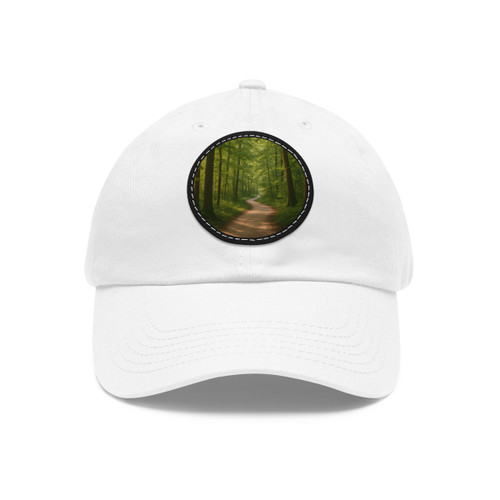 Path of Enlightenment - Dad Hat with Leather Patch (Round)