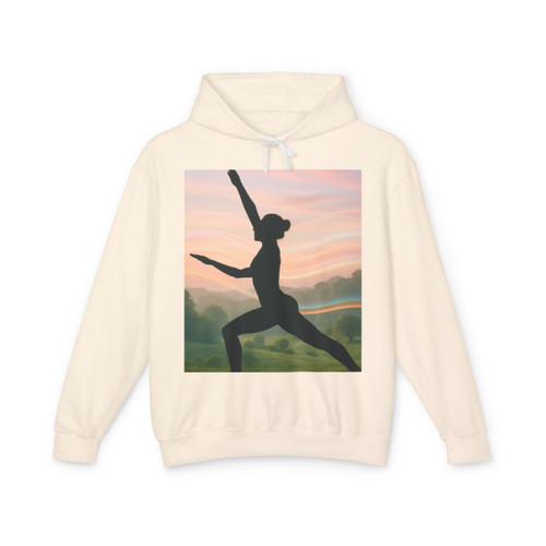 Serenity in Motion - Unisex Lightweight Hooded Sweatshirt