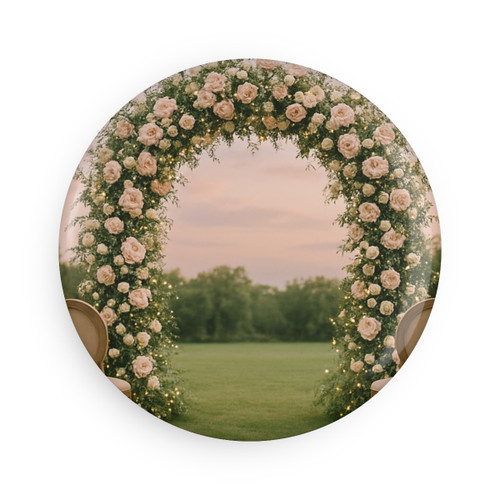 Ethereal Garden Bliss - Button Magnet, Round (1 & 10 pcs)