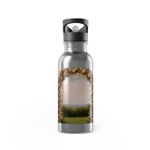 Ethereal Garden Bliss - Stainless Steel Water Bottle With Straw, 20oz
