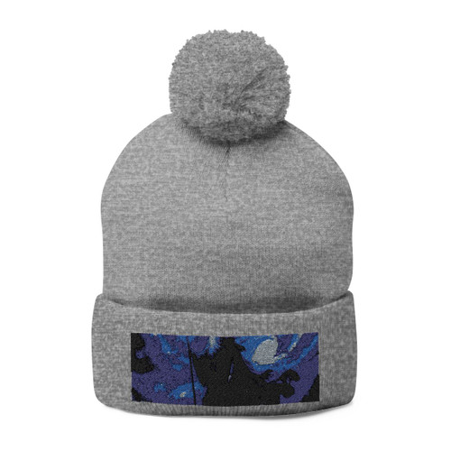 Celestial Spellbinder - Pom-Pom Knit Cap (Embroidery)