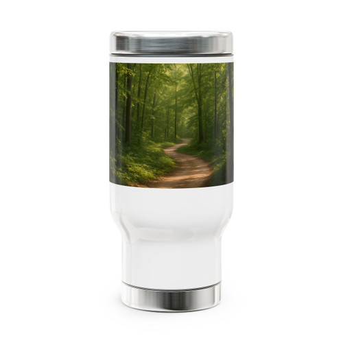 Path of Enlightenment - Stainless Steel Travel Mug with Handle, 14oz