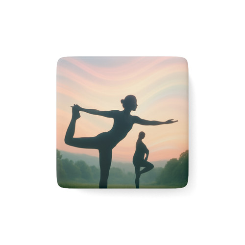 Serenity in Motion - Porcelain Magnet, Square