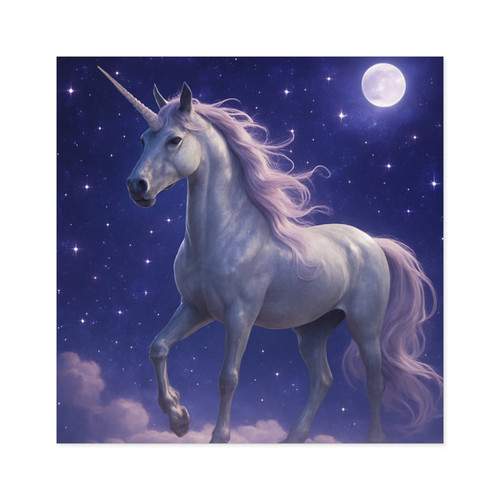 Celestial Unicorn Dreams - Square Stickers, Indoor\Outdoor