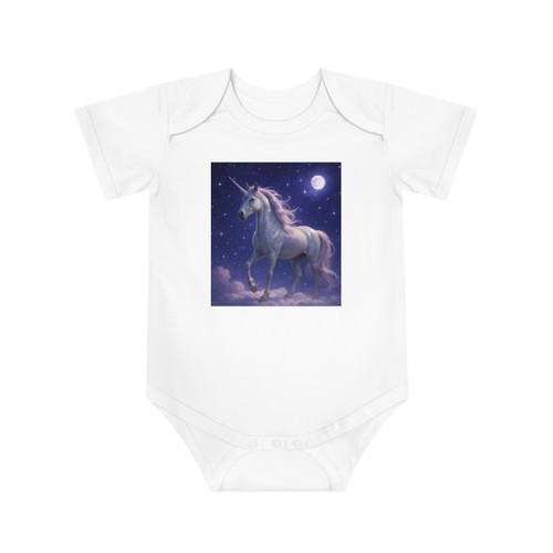 Celestial Unicorn Dreams - Baby Short Sleeve Bodysuit